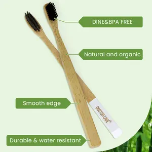 Farklı kıllar malzeme yetişkin diş fırçası kömür bambu diş fırçası Bpa ücretsiz kıl
