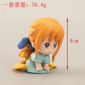 ชุดตัวการ์ตูน4ชิ้นพร้อมส่งของขวัญฟิกเกอร์ตัวการ์ตูน PVC ลูฟี่ขนาดเล็ก - Product Image 2