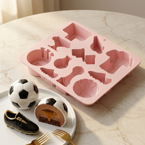 Football Sports Chocolate Mold Food Grade <b>Silicone</b> Easy Demold <b>Baking</b> Pastry Tools Cake Mold JSC4723 - Product Image 2