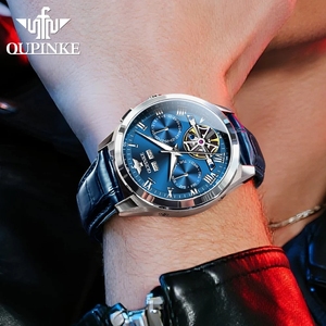Reloj OUPINKE 3281 para Hombre, Tourbillon Multifuncional, Cronógrafo Mecánico, Resistente al Agua 50M, Reloj de Lujo de Alta Calidad - Product Image 3