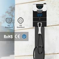 Cargador Inteligente para Vehículos Eléctricos de 7kW, 11kW, 22kW, Tipo 2, Cable de 5m, 4G WiFi, Wallbox para Hogar, Estacionamiento Comercial