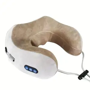 Electric Rechargeable Massage Relaxing Cushion Pillow With 3 Force Levels Neck and Back Message