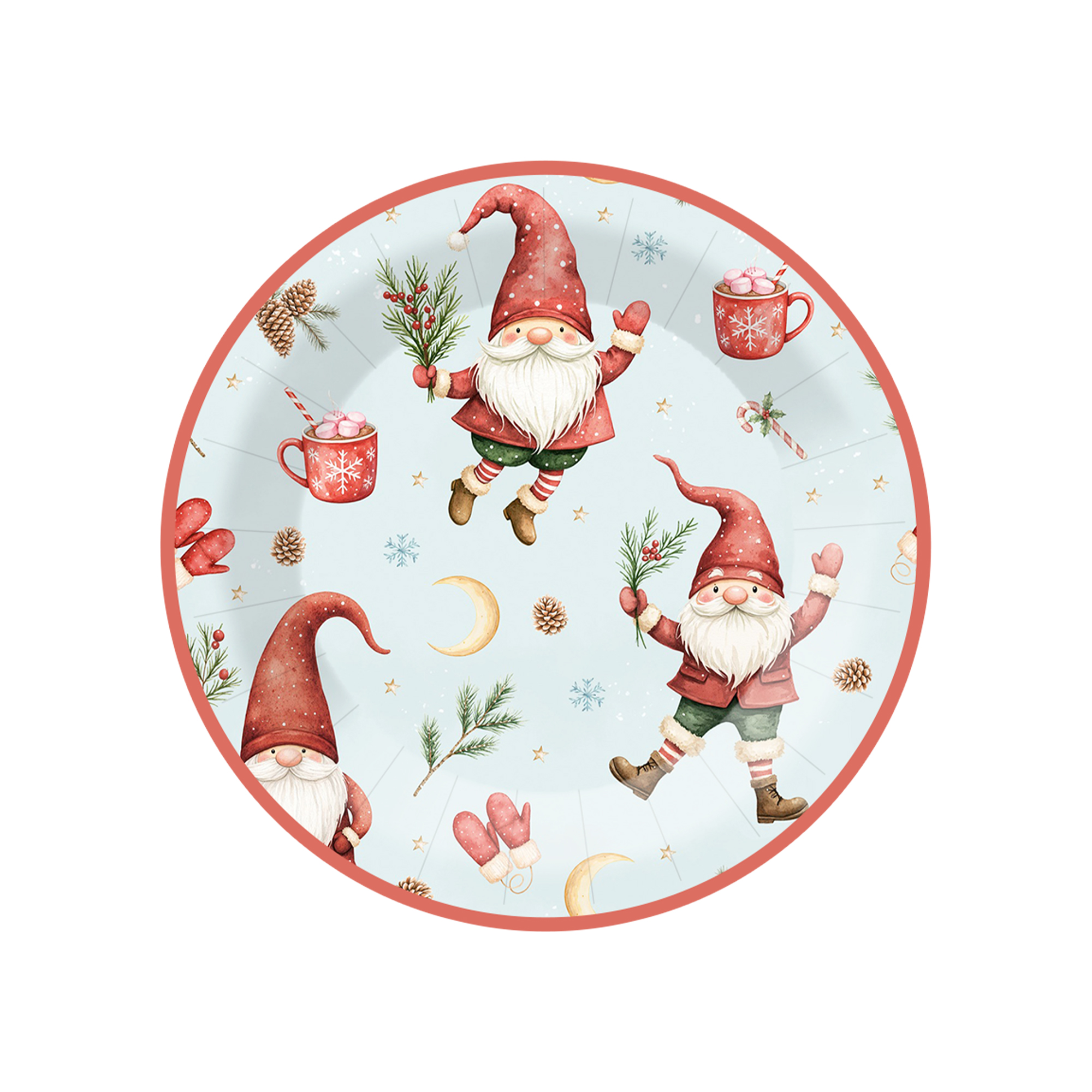 Plato de papel de 9 pulgadas * 8 unidades