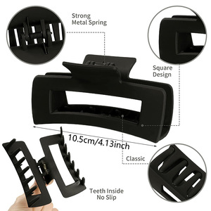 Fermacapelli a Forma di Squalo in ABS per Donne, Grandi Clip Antiscivolo Traforate per <span class=keywords><strong>Capelli</strong></span> Spessi, Logo Personalizzato, Vendita all'Ingrosso - Product Image 4