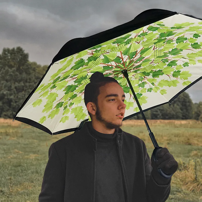 איכות טובה גשם זול קידום מותאם אישית פרסום גולף 3 קיפול קידום מטריה