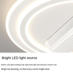 Ventilateur de plafond sans lame à télécommande vocale intelligente moderne et hors ligne avec lumière LED garantie de 3 ans pour le salon - Product Image 5