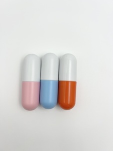 Dễ thương Mini Son môi Trắng ống chai nhựa Rỗng Mỹ phẩm bao bì Son dưỡng môi hộp đựng viên nang hình - Product Image 2