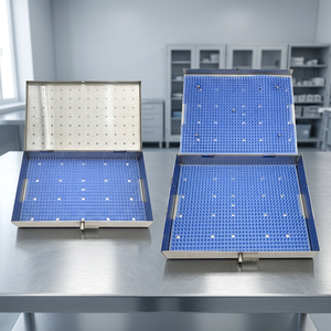 Caja de Esterilización de Acero Inoxidable con Almohadilla de Silicona, Caja de Desinfección para Instrumentos, Uso Clínico, Certificación CE - Product Image 2