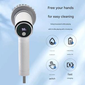 Cepillo de Limpieza Eléctrico Recargable de Mano Q2 - Alto Torque, Multifuncional, Limpiador Profundo de Cocina, Cabezal de Cepillo de Nailon, Plástico - Product Image 3
