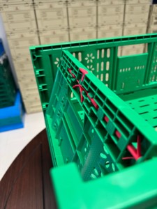 Nhựa Đóng Mở Rau Giỏ Thực Phẩm Cấp Có Thể Gập Lại <span class=keywords><strong>Crate</strong></span> Cho Di Chuyển Lưu Trữ & Hậu Cần Sử Dụng <span class=keywords><strong>Stackable</strong></span> Lưới Thùng - Product Image 6