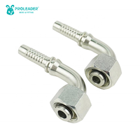 20591 Raccord coudé métrique 90 degrés haute pression en zinc forgé, avec joint conique 24 degrés, pour tuyau hydraulique droit