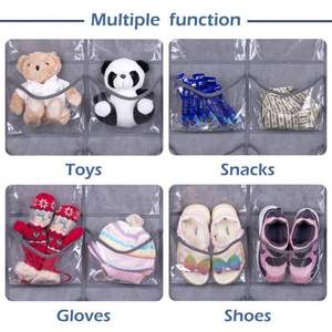 Organisateur de casquettes de baseball sur porte personnalisé à 24 poches, sacs de rangement en tissu non tissé, écologiques, pliables, 27,7 x 64,6 pouces - Product Image 3