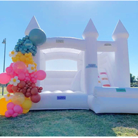Château gonflable de lune en PVC pour enfants, Mini château gonflable de mariage, maison avec toboggan, offre spéciale