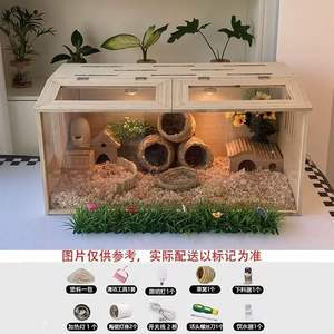 Habitat e Trasportino in Legno a Doppia Porta per Più Animali con Design Classico di Lusso per Quaglie, Ricci, Criceti e Altri - Product Image 6