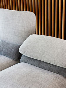 Sofá de tela de lujo ligero italiano, diseñador moderno minimalista, villa, sala de estar, sofá recto plegable con respaldo alto - Product Image 5