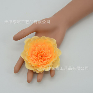 ดอกโบตั๋นประดิษฐ์จาก Dongchen Crafts ดอกไม้ผ้าไหมตกแต่งบ้าน งานแต่งงาน สีชมพู แดง เหลือง ม่วง เขียว น้ำเงิน ส้ม - Product Image 2