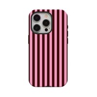 Coque 2-en-1 pour iPhone 18 Pro Max, motif rayé esthétique mignon, pour femmes et filles, en TPU souple, antichoc, élégante, kawaii