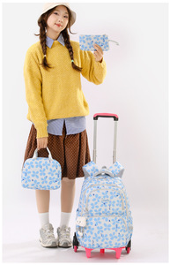 Trending School <b>Backpack</b> for Girls Set 3 Pcs Lunch Bag Primary Student Cute Printing School Bags Mochilas Escolares 3in1 Bookbag - Product Image 4