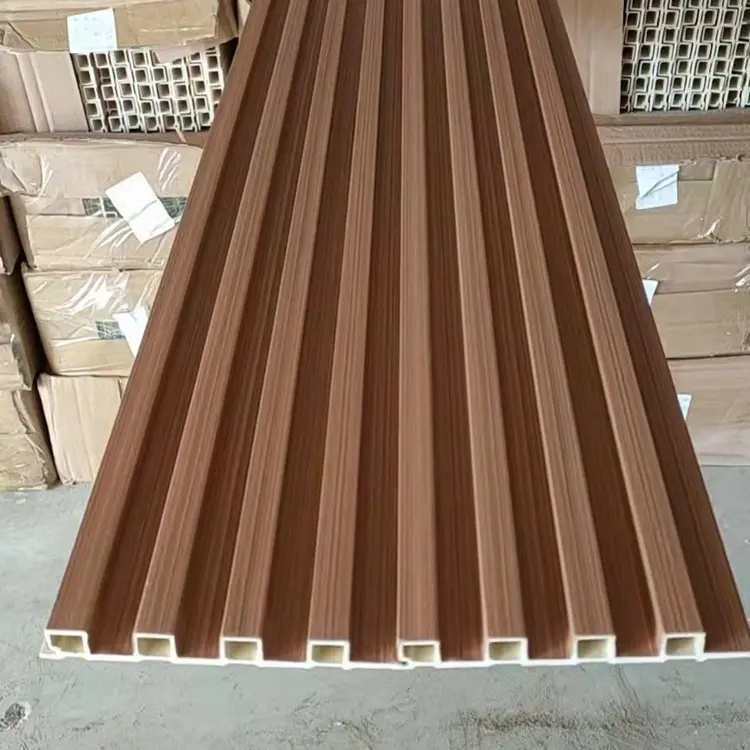 8mm bright blue indoor gold small wave 3d fluted cladding pvc round system timber shop compound wpc wall panel