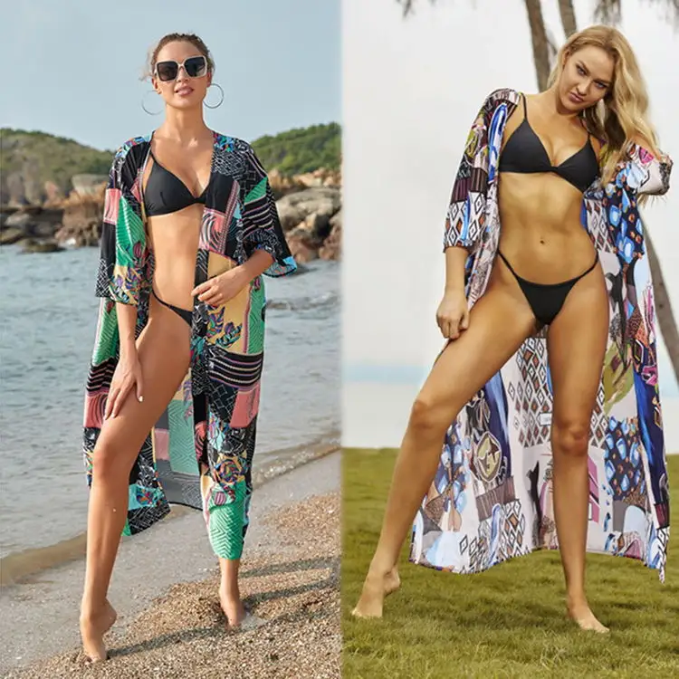 Pareo Playa Mujer Kimono Bohemio Para Mujer Pareo De Playa