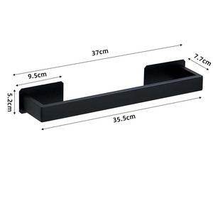 5 Parçalı SUS304 Paslanmaz Çelik Banyo Aksesuar Seti Deliksiz Havlu Askısı Tuvalet Kağıdı Tutucu ve Bornoz Askıları - Product Image 4