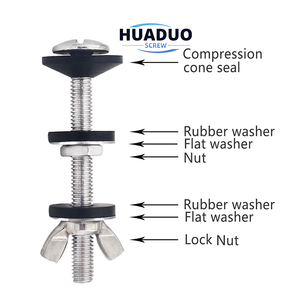 Kit de Reparación de Pernos para Tanque de Inodoro, 5/16 * 3.15 Pulgadas, Acero Inoxidable, Resistente a la Corrosión, Pernos para Tanque de Agua de Inodoro, <span class=keywords><strong>Tornillos</strong></span> para Madera - Product Image 3