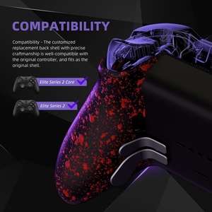 Extremerate เคสฝาหลังสีแดงมีผิวสัมผัสแบบกำหนดเองสำหรับ Xbox Elite Series 2เคสสำหรับเปลี่ยนเคสฝาปิดด้านล่างของตัวควบคุม - Product Image 3