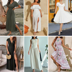 ชุดเดรสแฟชั่นผู้หญิงผ้าฝ้ายคุณภาพสูงขายส่งแบบมัดรวมผ้าคละแบบ - Product Image 2