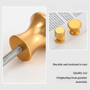 Avrupa Küçük Yuvarlak Çekme Kolu Altın Rengi Tek Delikli Çekmece Dolap Gardırop Mutfak Banyo Kapısı İçin - Product Image 4
