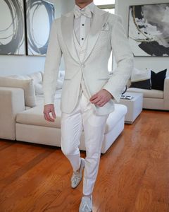 Costume de luxe pour homme <span class=keywords><strong>italien</strong></span>, couleurs variées, blazer, pantalon, ensemble 3 pièces, jacquard, soirée, bal, mariage, costume de marié, smoking - Product Image 4