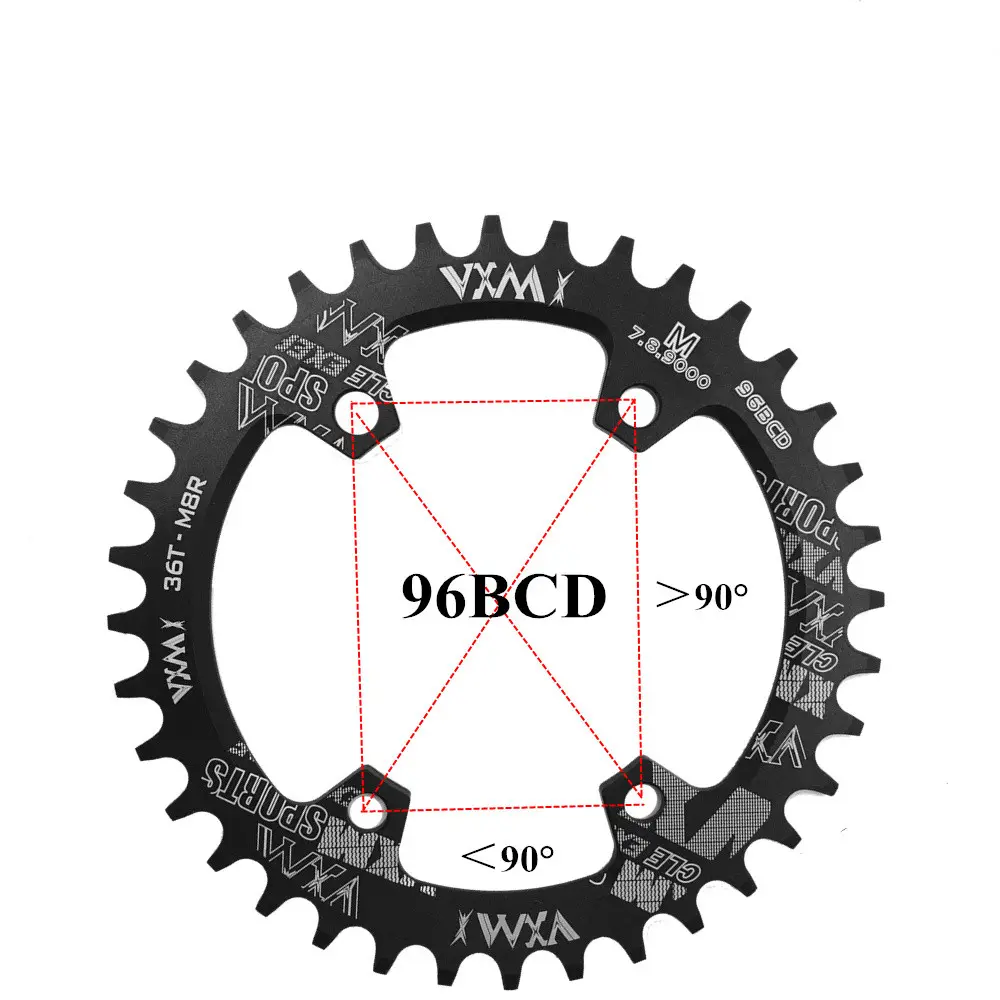 VXM Round Oval 96BCD Chainring MTB Mountain BCD 96 bike 30/32/34/36/38T crankset Tooth plate chianwheel for M7000 M8000 M9000