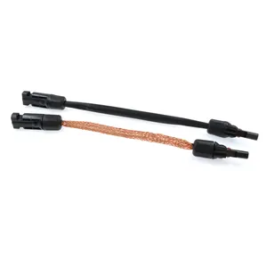 Kabel ekstensi konektor surya PV kustom 2.5mm persegi 20cm kabel tembaga datar