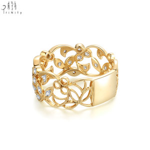 Vente flash, bague en or jaune massif 18 carats de haute qualité, vintage, véritable, avec diamant naturel, idéale pour les fiançailles, collection de bijoux fins - Product Image 4