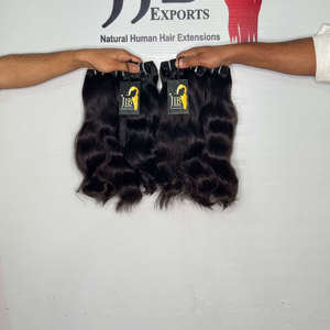 Natural Raw virgin indian Temple Wavy straight hair weave, raw Cambodian cuticle aligned human hair,cuticle aligned hair Vendor - Product Image 1
