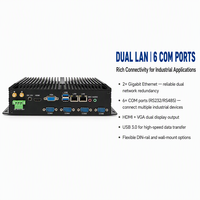 PC Industrial YCT Intel Core I3 I5 I7, Computadora Integrada Sin Ventilador, 6 COM RS232, LAN Dual Gigabit, 16/8GB RAM, 256/512GB Personalizable