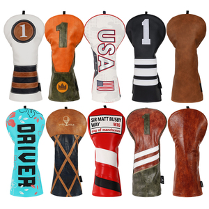 Accessoires de golf Craftsman, broderie, housse de tête de club de golf, cuir PU personnalisé, bonne qualité de produit, housse de tête de club de golf - Product Image 1