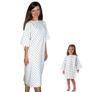 Bata de <span class=keywords><strong>hospital</strong></span> unisex mediana, batas de paciente y vestidos de enfermería reutilizables y pijamas médicos con mangas cortas para <span class=keywords><strong>maternidad</strong></span> - Product Image 3