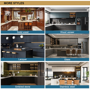 Mobili da <span class=keywords><strong>Cucina</strong></span> Moderni di Lusso con <span class=keywords><strong>Ante</strong></span> in Vetro Importato, Set Completo Ecologico con Soluzioni di Stoccaggio - Product Image 3