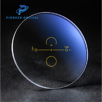 Lentilles de lunettes progressives multifocales Pioneer Optical 1.56, lentilles de lunettes UV420 Corridor 70/12+2 HMC Blue Cut en résine
