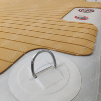 3x2x0.2m Ponton à air flottant Jet Ski Dock Queue de bateau Flotteur Eau Plate-forme gonflable Dock pour Yacht