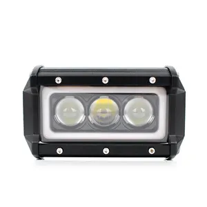 Raych 48W LED Light Bar 5 inch Projetado Len Long Range Dual Color Branco Âmbar IP67 Auto Condução Luz Ambiente Vermelho Azul Roxo