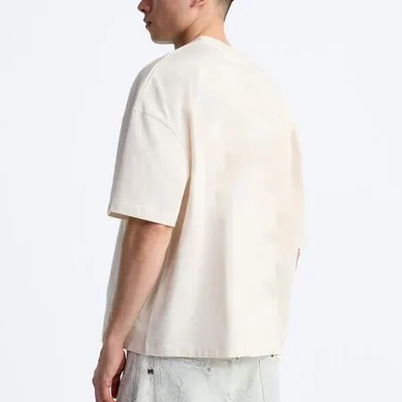 Camisetas personalizadas para hombre boxy de alta calidad en blanco con cuello acanalado camisetas de peso pesado 100% algodón de gran tamaño streetwear camiseta para hombres