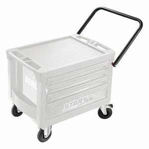 Chariot de rangement Usag 516 Ac10 à quatre roues en plastique fermé mobile blanc - Product Image 1