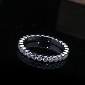 Xinfly Pure 18K Solid White <b>Gold</b> Real Diamond Wedding <b>Ring</b> AU750 Row Full Genuine Diamond Group <b>Set</b> - Product Image 3