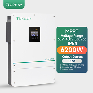 Convertisseur <span class=keywords><strong>solaire</strong></span> hybride 6,2 kW sur réseau DC/AC avec <span class=keywords><strong>chargeur</strong></span> <span class=keywords><strong>solaire</strong></span> MPPT, sortie unique, efficacité de 99,5 %, garantie de 3 ans - Product Image 1