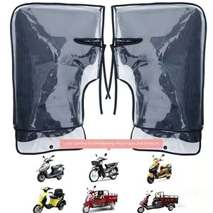 Copertura della maniglia della bici elettrica della motocicletta con la copertura della maniglia del triciclo della moto della trave curva e della spessa di peluche invernale - Product Image 3