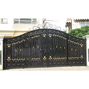 Puertas <span class=keywords><strong>de</strong></span> Entrada <span class=keywords><strong>de</strong></span> <span class=keywords><strong>Hierro</strong></span> Forjado <span class=keywords><strong>de</strong></span> Lujo TL, Motivos <span class=keywords><strong>de</strong></span> Cabeza <span class=keywords><strong>de</strong></span> León y Hojas, Puertas Metálicas Dobles Abatibles - Product Image 4