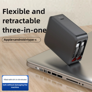 Có Thể Thu Vào Cáp 2 Trong 1 Tường Sạc Được Xây Dựng-Trong Cáp Gan Pd 35W <span class=keywords><strong>USB</strong></span> C Khối Sạc Với Có Thể Gập Lại Cắm Cho Iphone Máy Tính Xách Tay - Product Image 6