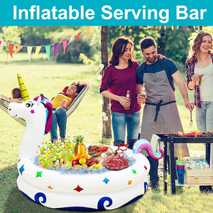 PVC Inflatable Unicorn Beverage Cooler Boat Shape Party Ice Bucket For Outdoor Gatherings - Product Image 3