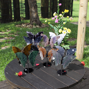 Vendita calda all'ingrosso di ametista lucido <span class=keywords><strong>quarzo</strong></span> rubino agata ali di farfalla minerali di cristallo naturale artigianato per la decorazione domestica - Product Image 4